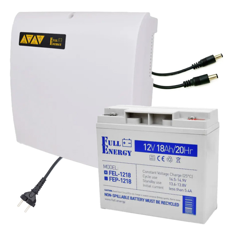 Комплект безперебійного живлення Full Energy BBGP-1210 + FEL-1218 (10А/18Ah/GEL) для роутера Wi-Fi та оптичного терміналу