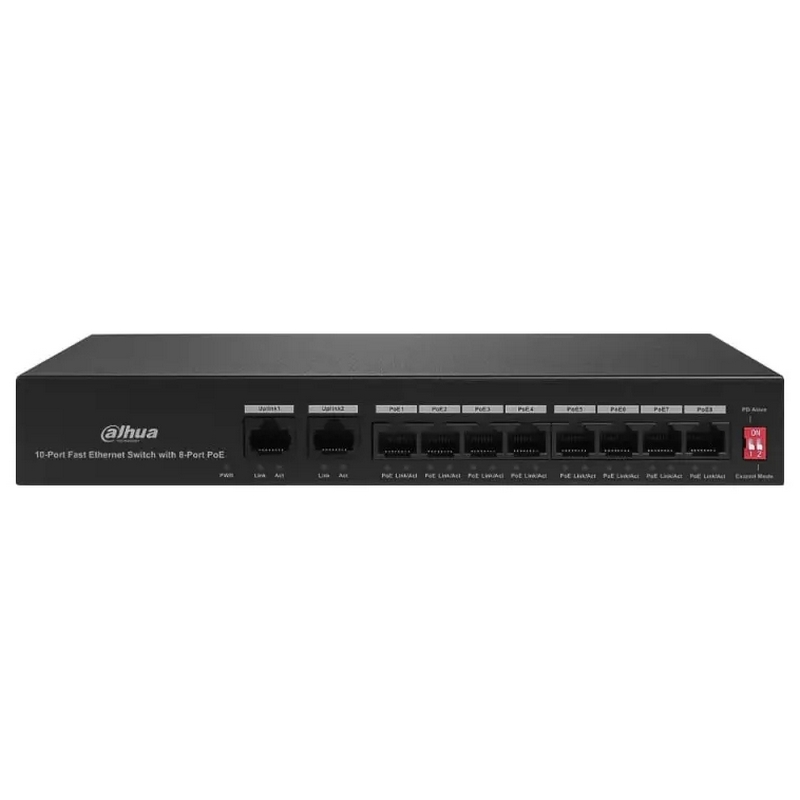 8-портовий POE комутатор Dahua DH-PFS3010-8ET-65