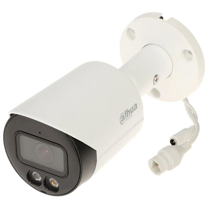 IP-камера 8 МП Dahua DH-IPC-HFW2849S-S-IL (2.8 мм) біла з PoE