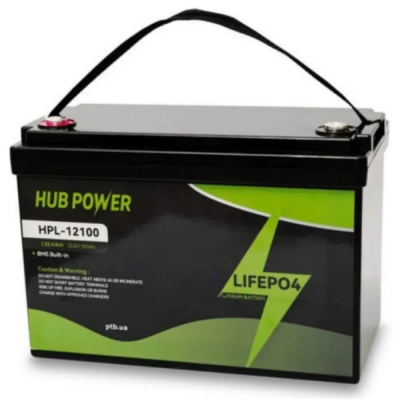Аккумуляторная батарея Hub Power HPL-12100 LiFePO4 12В 100 Ач литий-железо-фосфатная