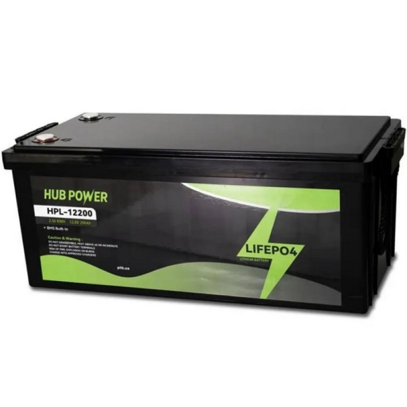 Аккумуляторная батарея Hub Power HPL-12200 LiFePO4 12В 200 Ач литий-железо-фосфатная