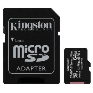 Карта пам'яті Micro SDXC 64Гб Kingston Canvas Select Plus 100R A1 C10 Card + AD
