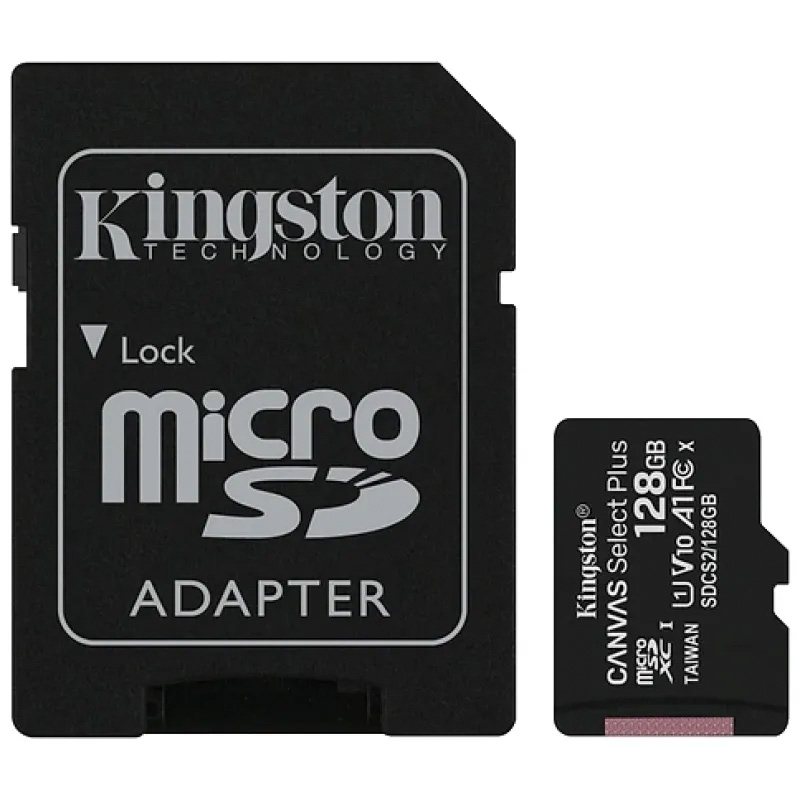 Карта пам'яті Micro SDXC 128Гб Kingston Class 10 SDCS2/128GBSP