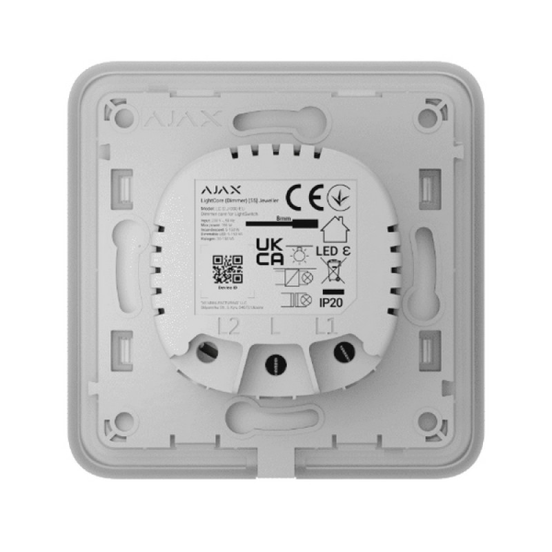 Розумний вимикач Ajax LightSwitch (Dimmer) димерний сенсорний