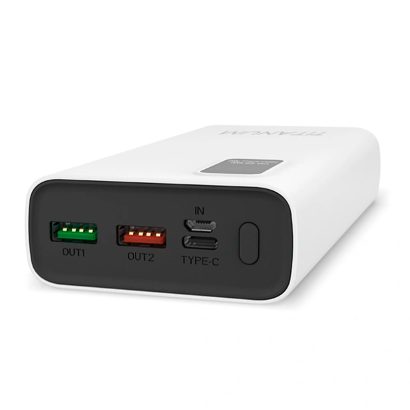Повербанк Videx TITANUM 727S 20000mAh 22.5W білий