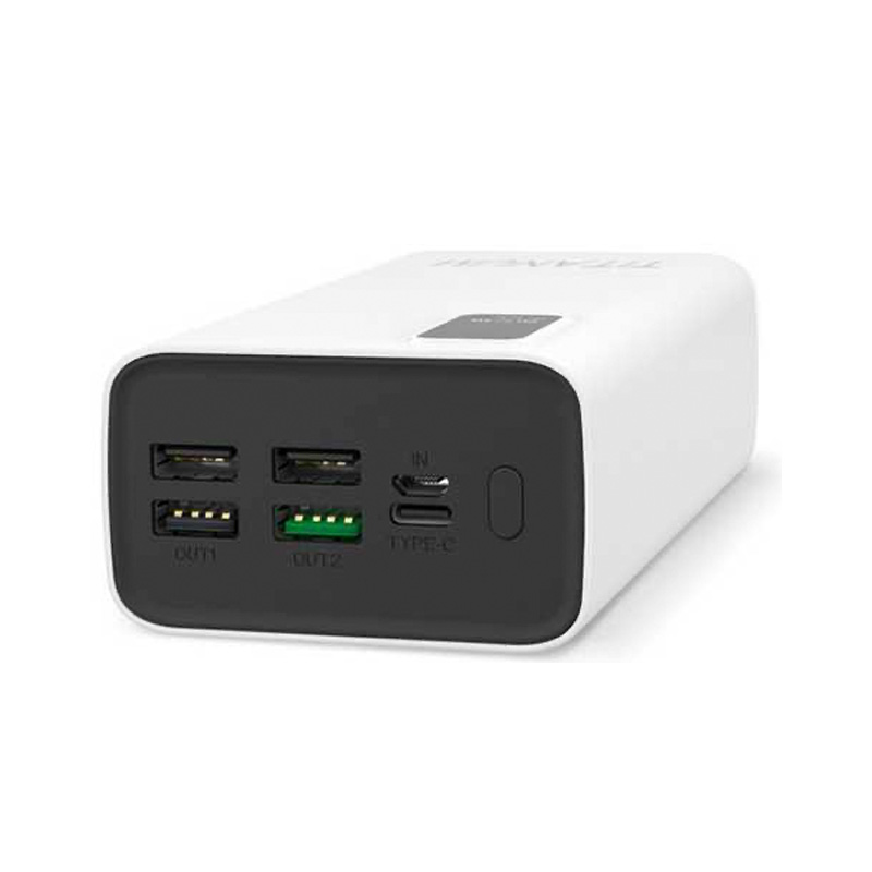 Повербанк Videx TITANUM 728S 30000mAh 22.5W білий