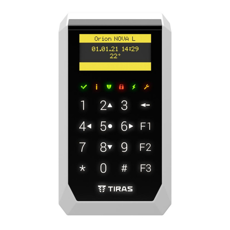 Клавіатура Tiras K-PAD OLED+ чорна дротова з вбудованим зчитувачем NFC/Mifare
