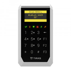 Клавіатура Tiras K-PAD OLED+ чорна дротова з вбудованим зчитувачем NFC/Mifare
