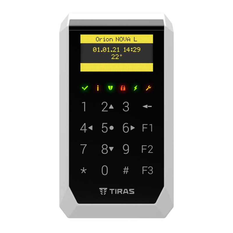Клавіатура Tiras K-PAD OLED+ чорна дротова з вбудованим зчитувачем NFC/Mifare