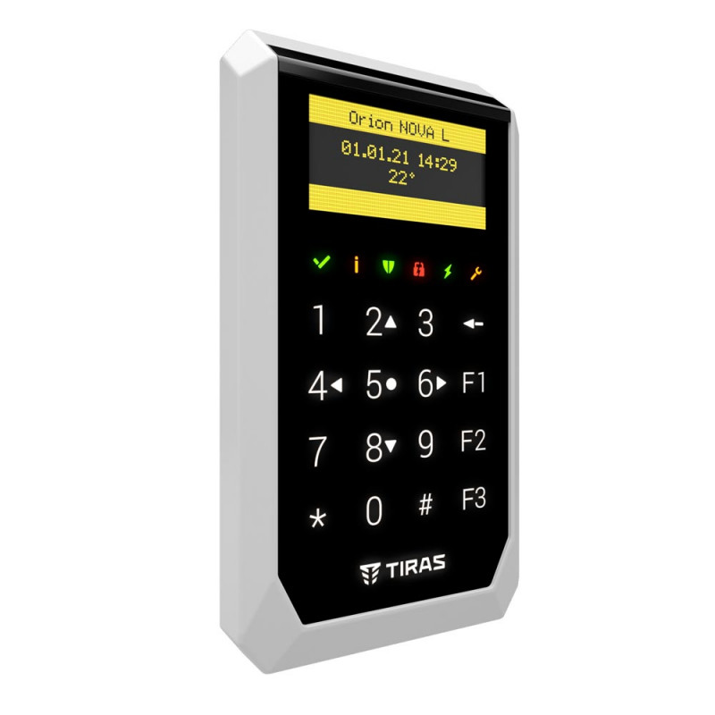 Клавіатура Tiras K-PAD OLED+ чорна дротова з вбудованим зчитувачем NFC/Mifare