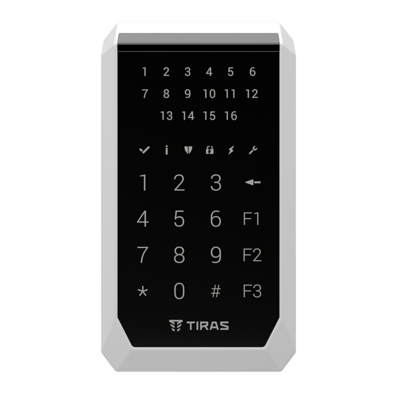 Клавіатура Tiras K-PAD16+ чорна дротова з вбудованим зчитувачем NFC/Mifare