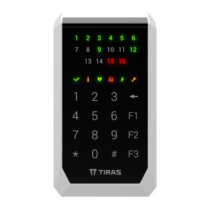 Клавіатура Tiras K-PAD16+ чорна дротова з вбудованим зчитувачем NFC/Mifare