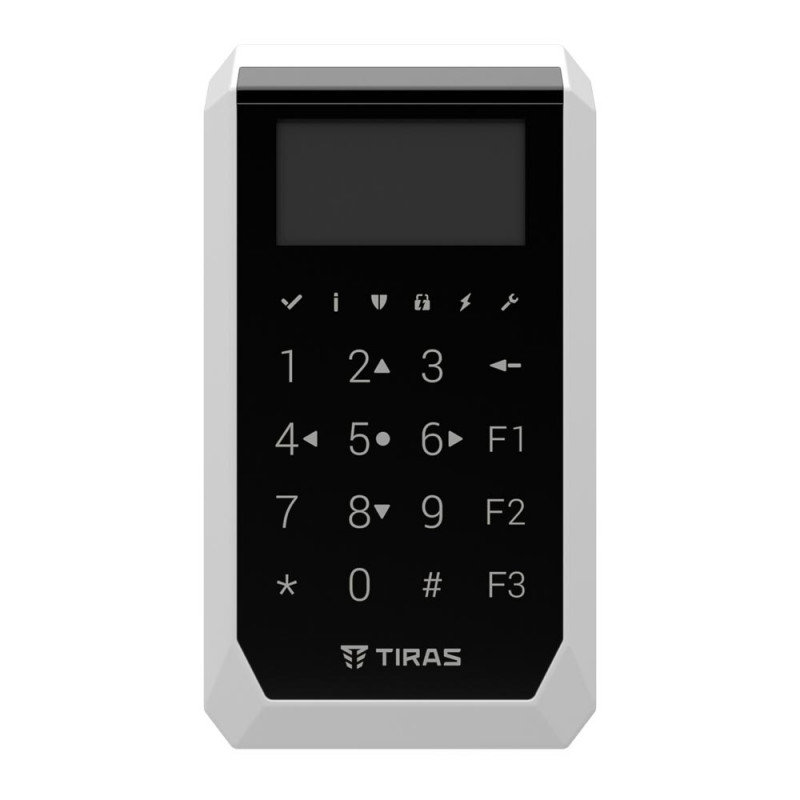 Клавіатура Tiras K-PAD OLED+ чорна дротова з вбудованим зчитувачем NFC/Mifare