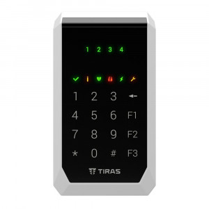 Клавіатура Tiras K-PAD4+ чорна дротова з вбудованим зчитувачем NFC/Mifare