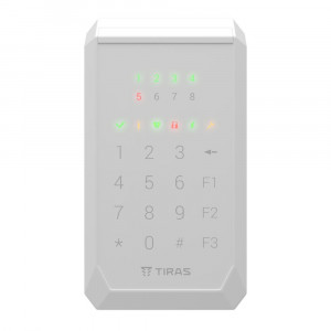 Клавіатура Tiras K-PAD8+ біла дротова з вбудованим зчитувачем NFC/Mifare