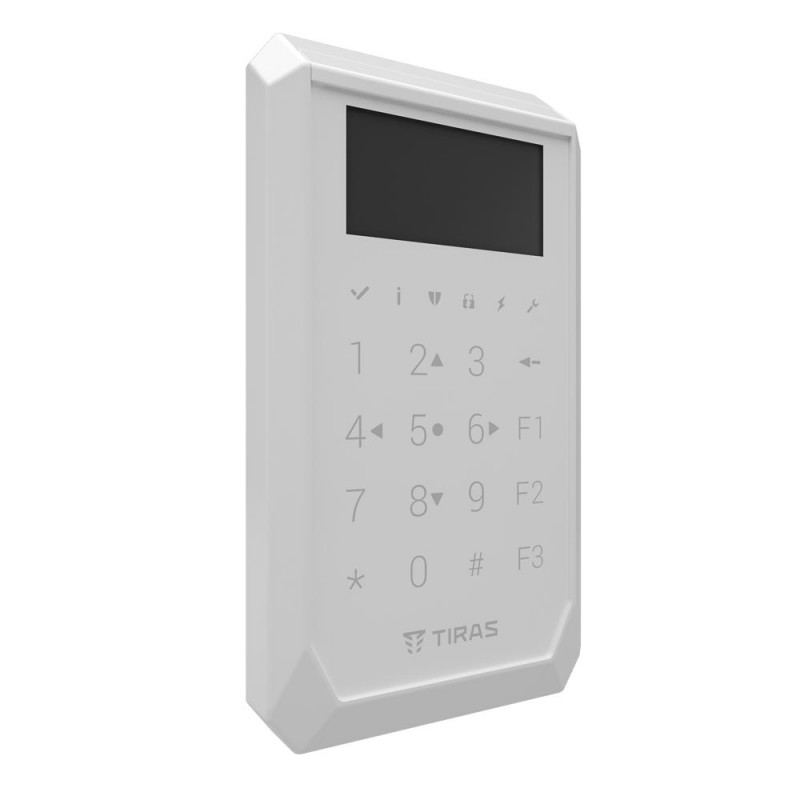 Клавіатура Tiras K-PAD OLED+ біла дротова з вбудованим зчитувачем NFC/Mifare