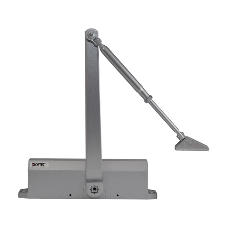 Дотягувач Dortec DT-514H з фіксацією дверей сріблястий