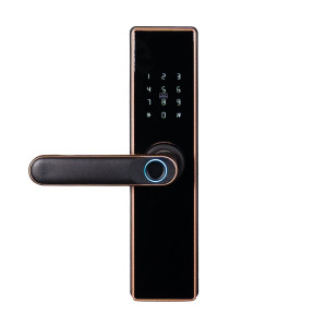Замок біометричний автономний Trinix TRL-5402BTF Bronze з Bluetooth, зчитувачем відбитків пальців і карт