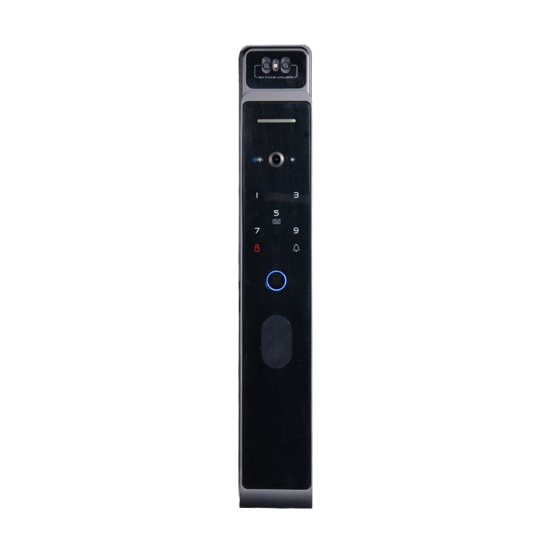 Замок біометричний автономний Trinix TRL-8802BTV Black з WiFi, розпізнаванням облич, зчитувачем відбитків пальців і карт