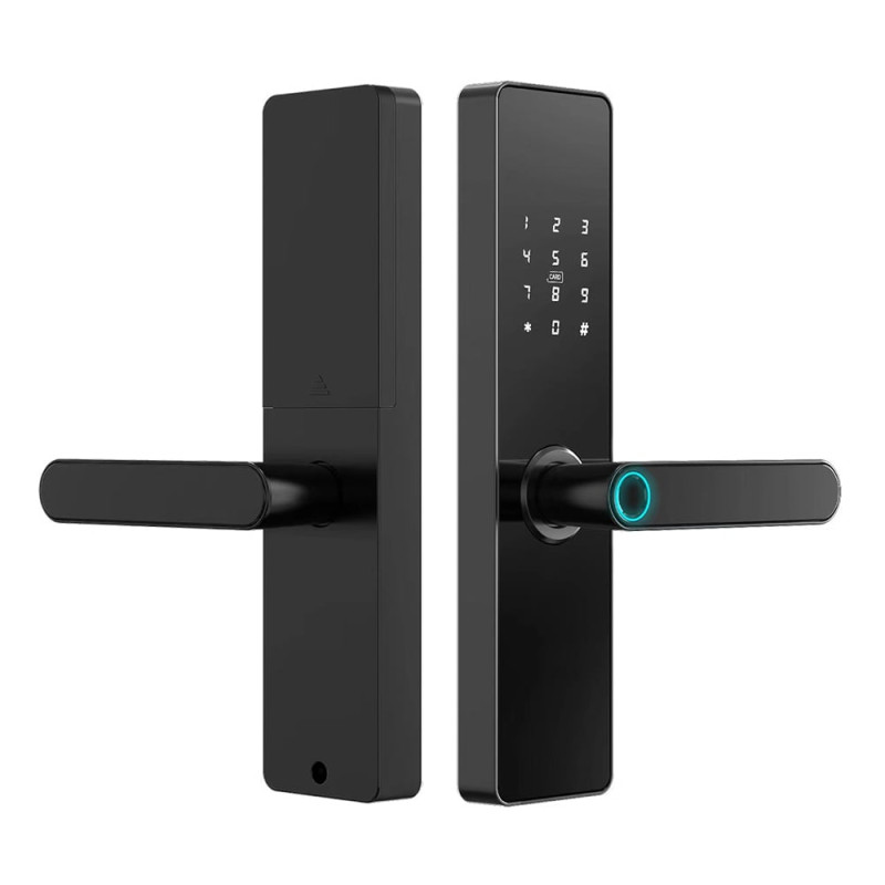 Замок біометричний автономний Trinix TRL-5101BTF Black L/R з Bluetooth, зчитувачем відбитків пальців і карт