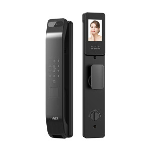 Замок біометричний автономний Trinix TRL-8804BTV Black L/R з Bluetooth, розпізнаванням облич, зчитувачем відбитків пальців і карт