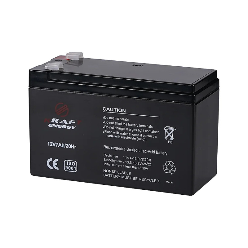 Аккумуляторная батарея Kraft 12V7Ah/20Hr F2 AGM 12В 7 Ач свинцово-кислотная