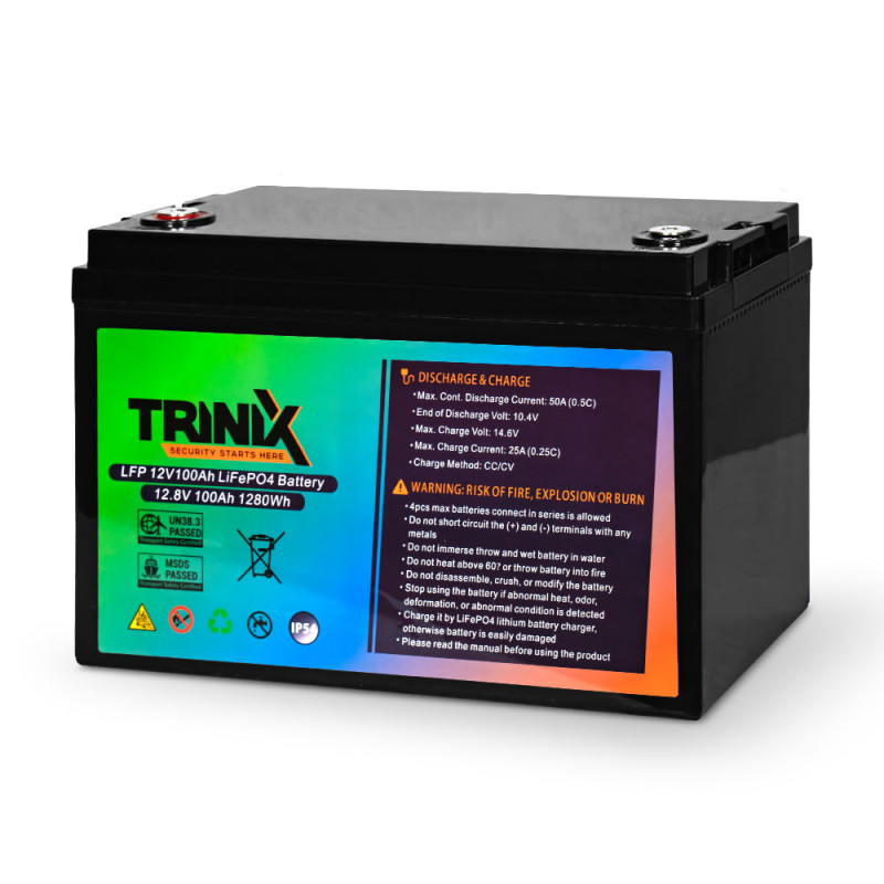 Акумуляторна LiFePO4 батарея Trinix LFP 12V100Ah 12В 100 Аг літій-залізо-фосфатна