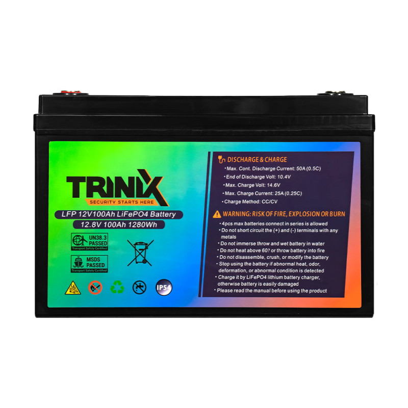 Акумуляторна LiFePO4 батарея Trinix LFP 12V100Ah 12В 100 Аг літій-залізо-фосфатна