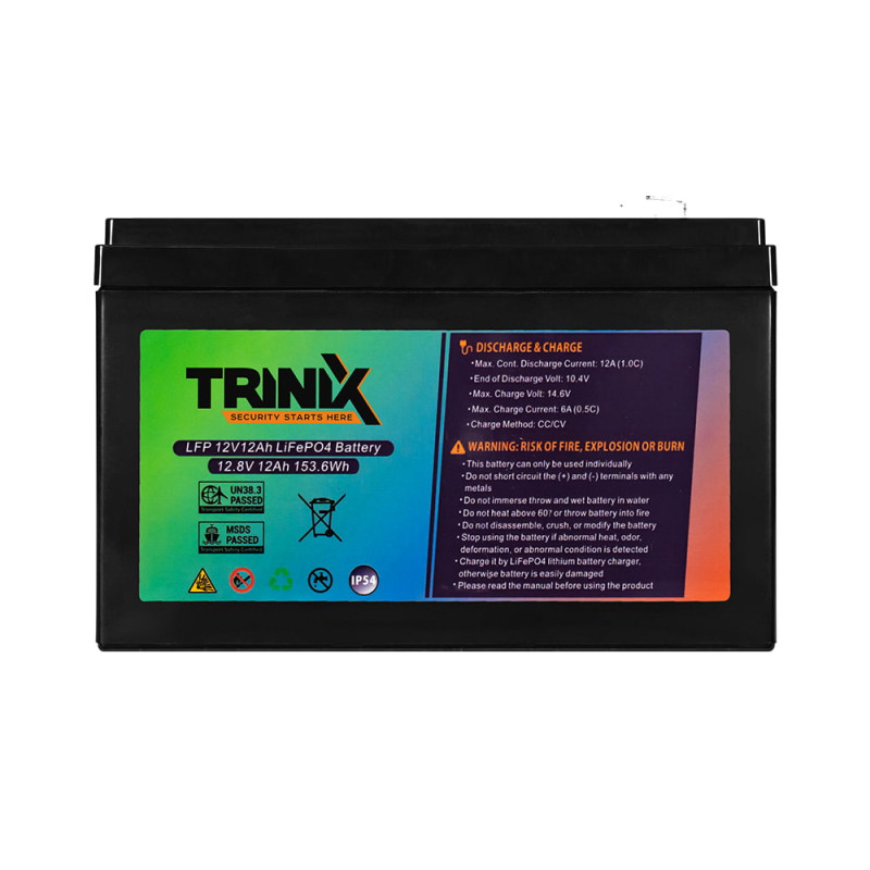 Акумуляторна LiFePO4 батарея Trinix LFP 12V12Ah 12В 12 Аг літій-залізо-фосфатна