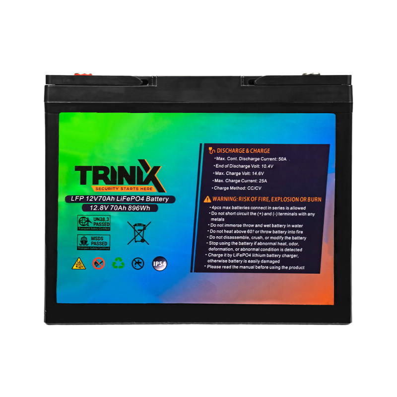 Аккумуляторная LiFePO4 батарея Trinix LFP 12V70Ah 12В 70 Ач литий-железо-фосфатная