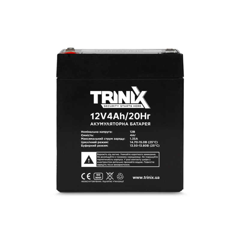Акумуляторна батарея Trinix 12V4Ah/20Hr AGM 12В 4 Аг свинцево-кислотна
