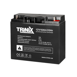 Акумуляторна батарея Trinix 12V18Ah/20Hr AGM 12В 18 Аг свинцево-кислотна