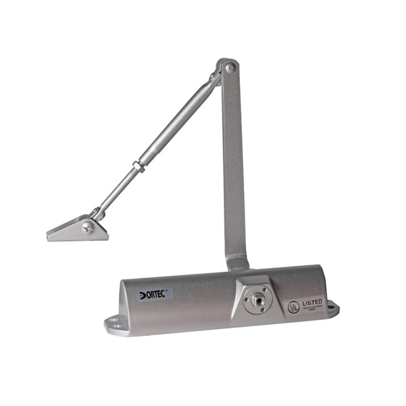 Дотягувач Dortec DT-83H з фіксацією дверей сріблястий