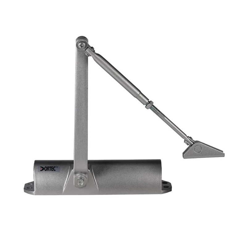 Дотягувач Dortec DT-83H з фіксацією дверей сріблястий