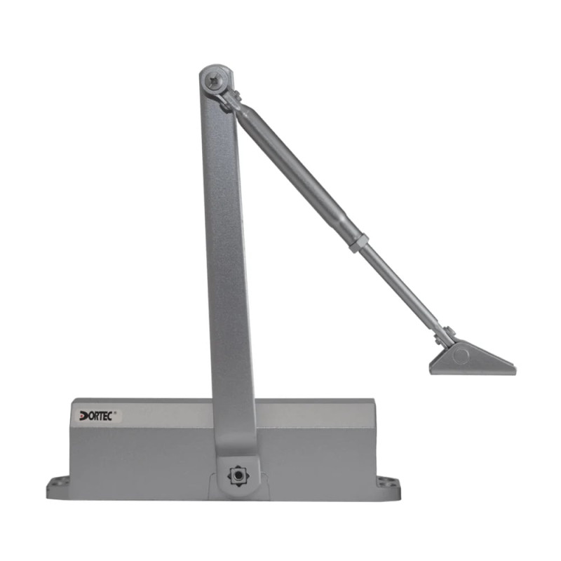 Дотягувач Dortec DT-65H з фіксацією дверей сріблястий