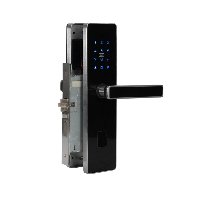 Електромеханічний замок Trinix TRL-5301BT з Bluetooth і зчитувачем карт автономний сріблястий