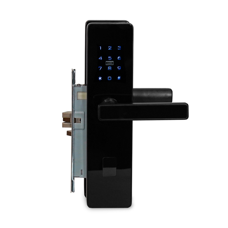 Електромеханічний замок Trinix TRL-5301BT з Bluetooth і зчитувачем карт автономний чорний