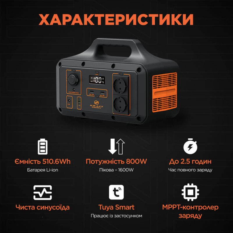 Зарядна станція Kraft KPS-800PX