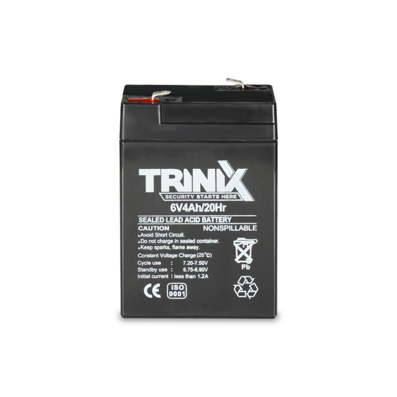 Акумуляторна батарея Trinix 6V4Ah/20Hr AGM 6В 4 Аг свинцево-кислотна