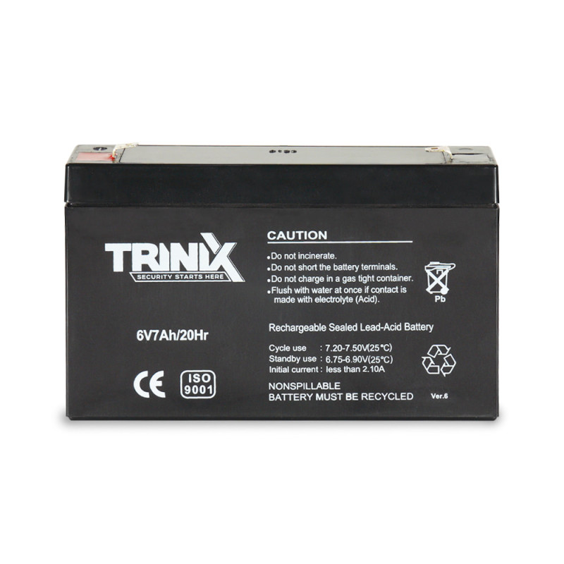 Аккумуляторная батарея Trinix 6V7Ah/20Hr AGM 6В 7 Ач свинцово-кислотная