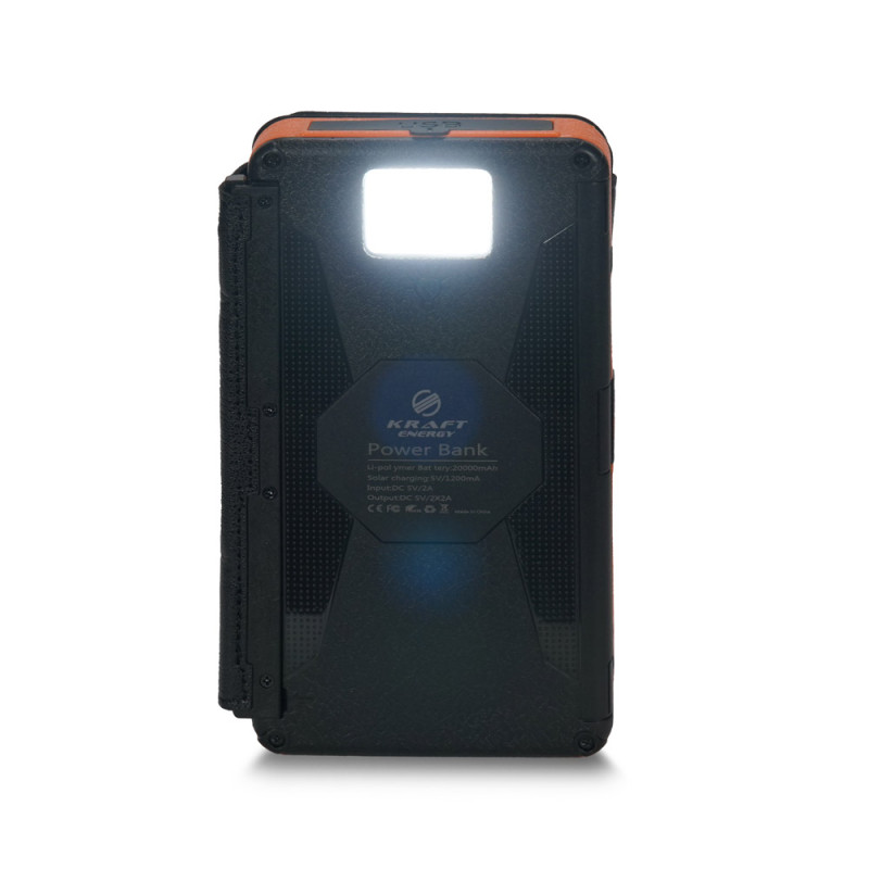 Повербанк Kraft TPB-20SLP4F 20000mAh с солнечной панелью