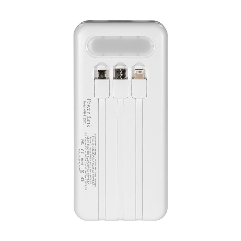 Повербанк Kraft KPB-2120FCL 20000mAh белый