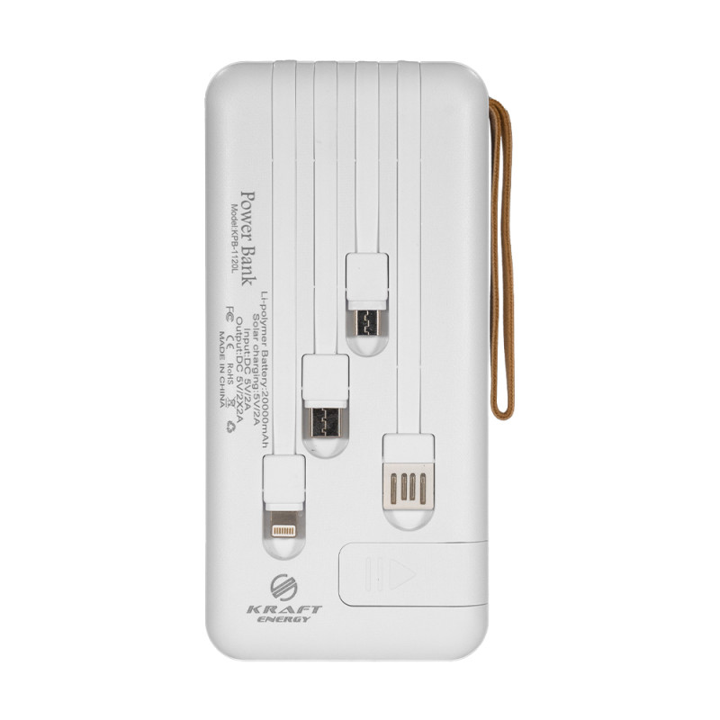 Повербанк Kraft KPB-1120L 20000mAh белый