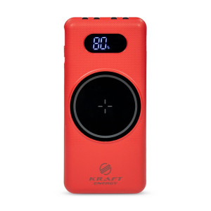 Повербанк Kraft KPB-1110W 10000mAh червоний з бездротовою зарядкою