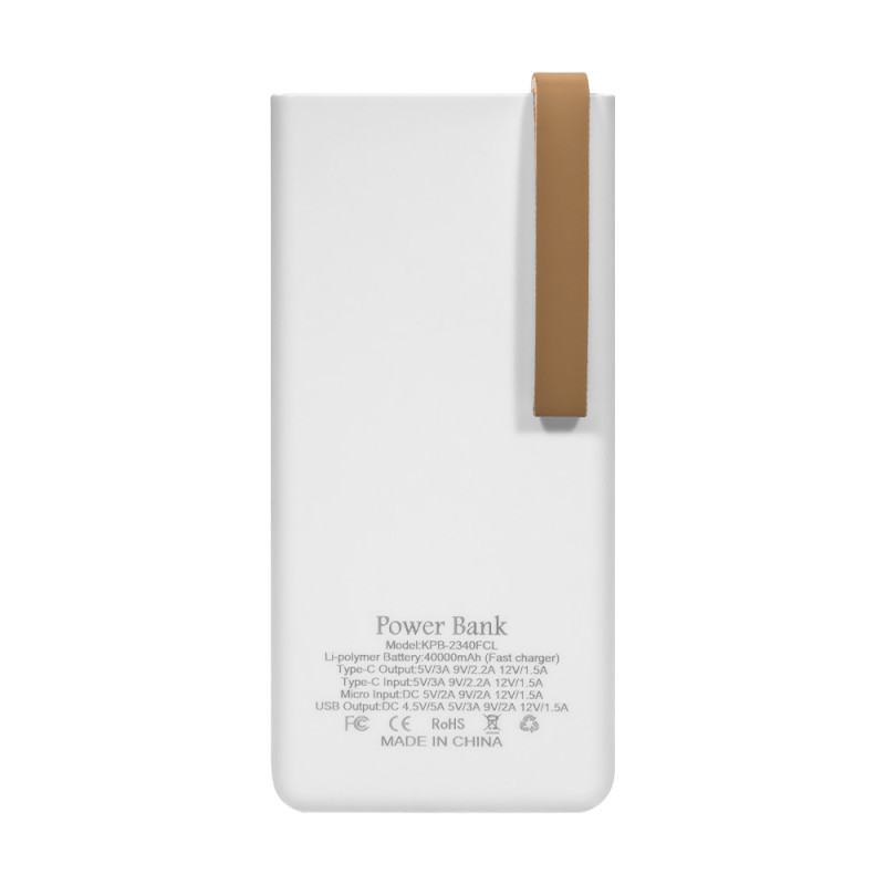 Повербанк Kraft KPB-2340FCL 40000mAh белый