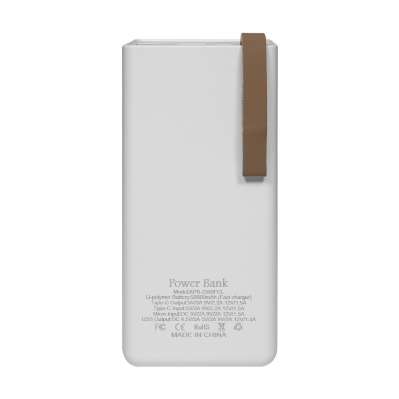 Повербанк Kraft KPB-2350FCL 50000mAh белый
