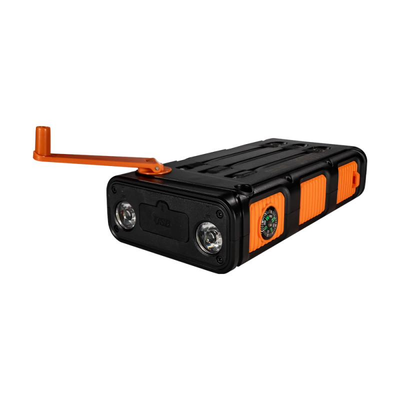 Повербанк Kraft KPB-U1930HCSL 30000mAh з динамогенератором та сонячною панеллю