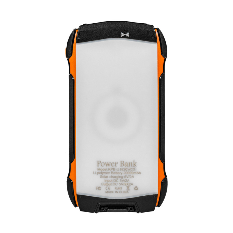 Повербанк Kraft KPB-U1820WCS 20000mAh з сонячною панеллю та бездротовою зарядкою