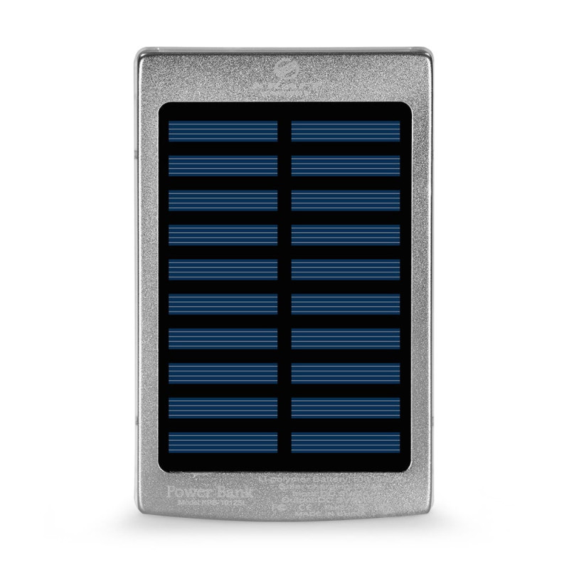 Повербанк Kraft KPB-1012SL 10000mAh з сонячною панеллю срібляста