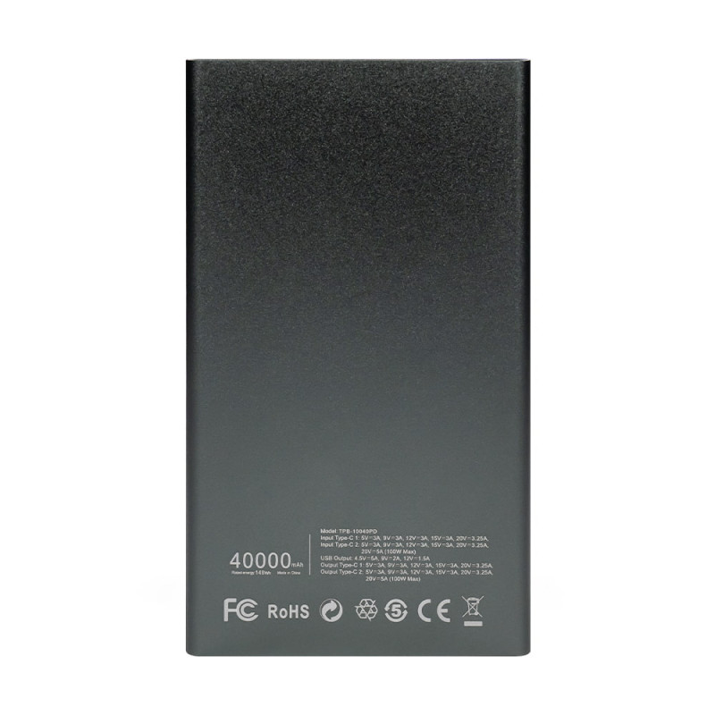 Повербанк Trinix TPB-10040PD 40000mAh сірий